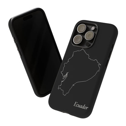 Ecuador Outline Phone Case – Minimal Country Map Tough Case (iPhone, Samsung, Pixel)