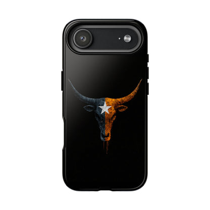 Texas Longhorn Skull Phone Case Western Cowboy Bull iPhone Samsung Cover