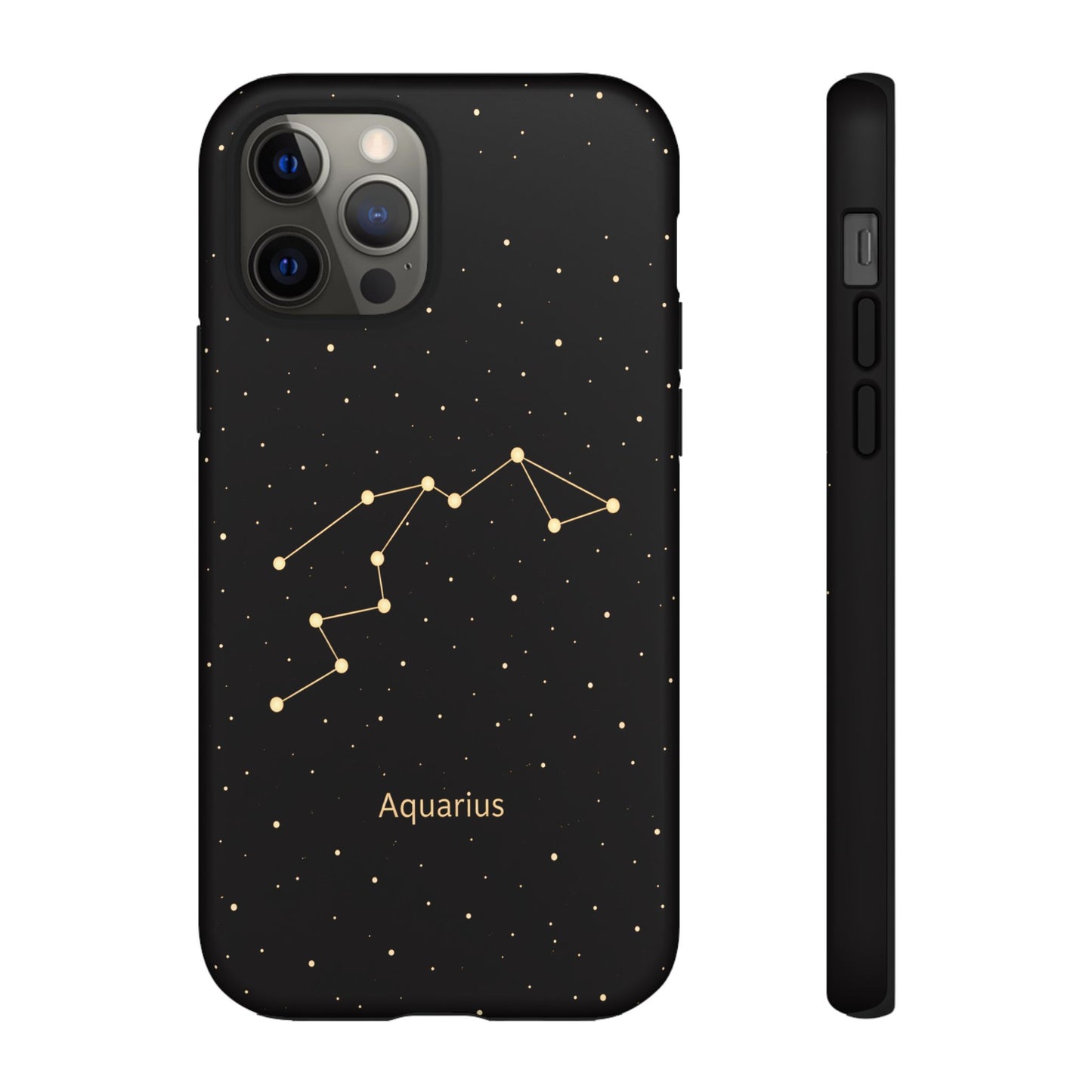 Aquarius Zodiac Constellation Phone Case – Luxe Gold Celestial Cover