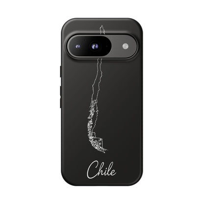 Chile Outline Phone Case – Minimal Country Map Tough Case (iPhone, Samsung, Pixel)