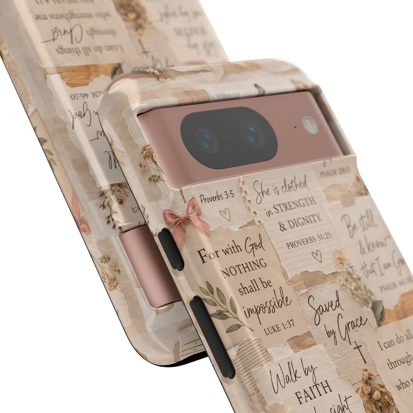 Christian Bible Verse Phone Case | Faith Scripture Aesthetic Floral Christian Case