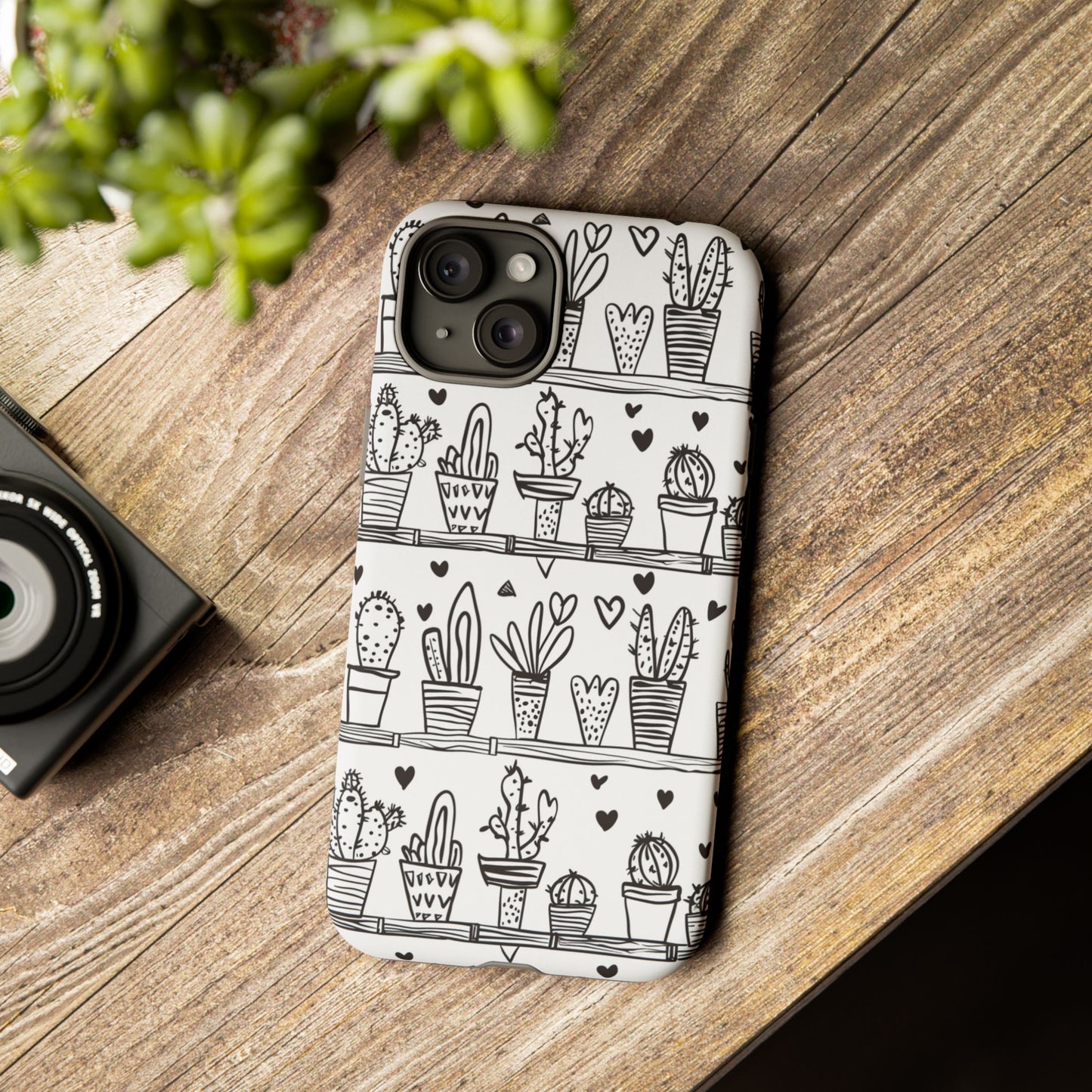 Cactus Succulent Phone Case Cute Plant Aesthetic iPhone Samsung Cover