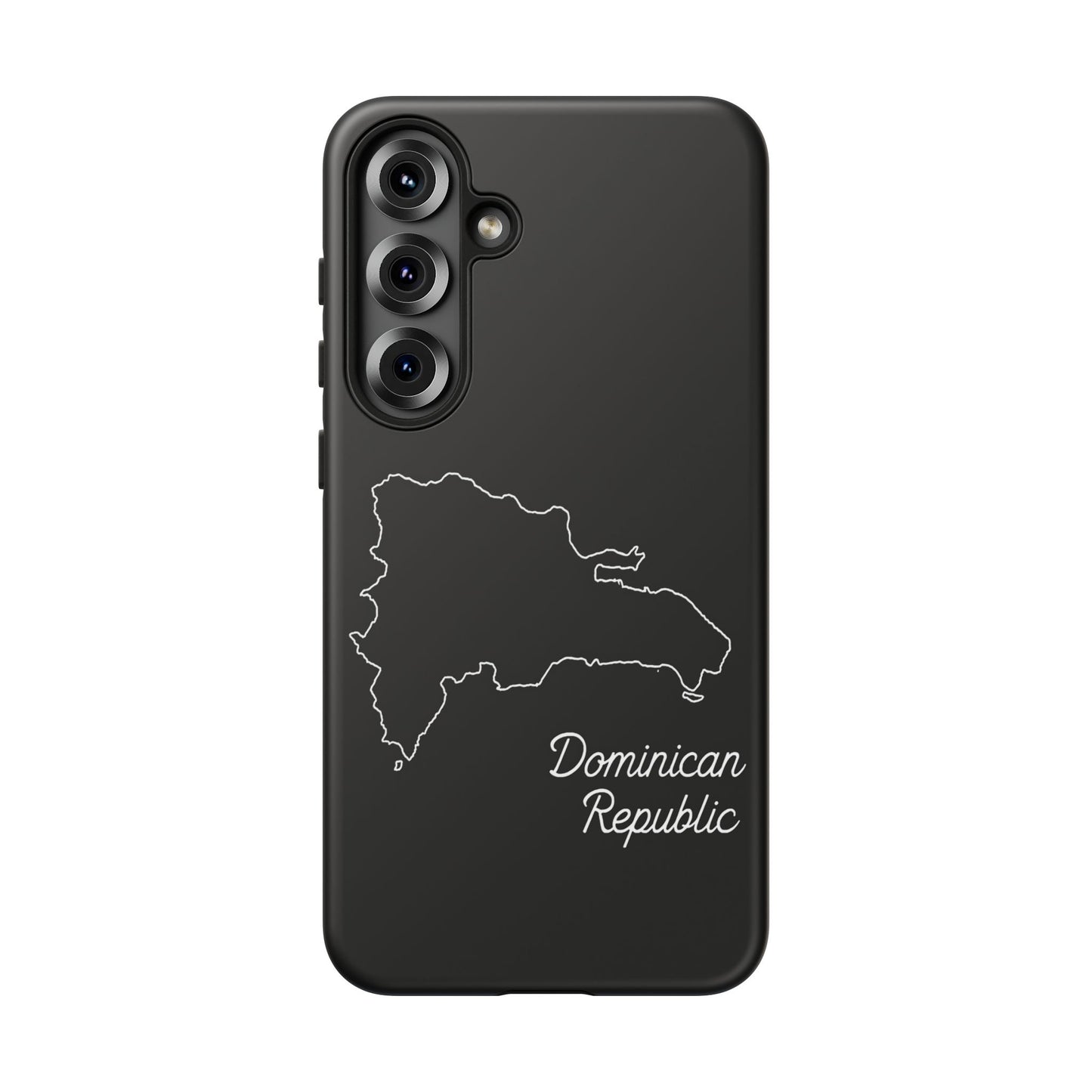 Dominican Republic Outline Phone Case – Minimal Country Map Tough Case (iPhone, Samsung, Pixel)