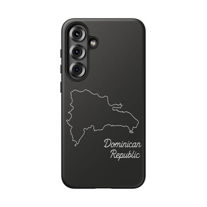 Dominican Republic Outline Phone Case – Minimal Country Map Tough Case (iPhone, Samsung, Pixel)