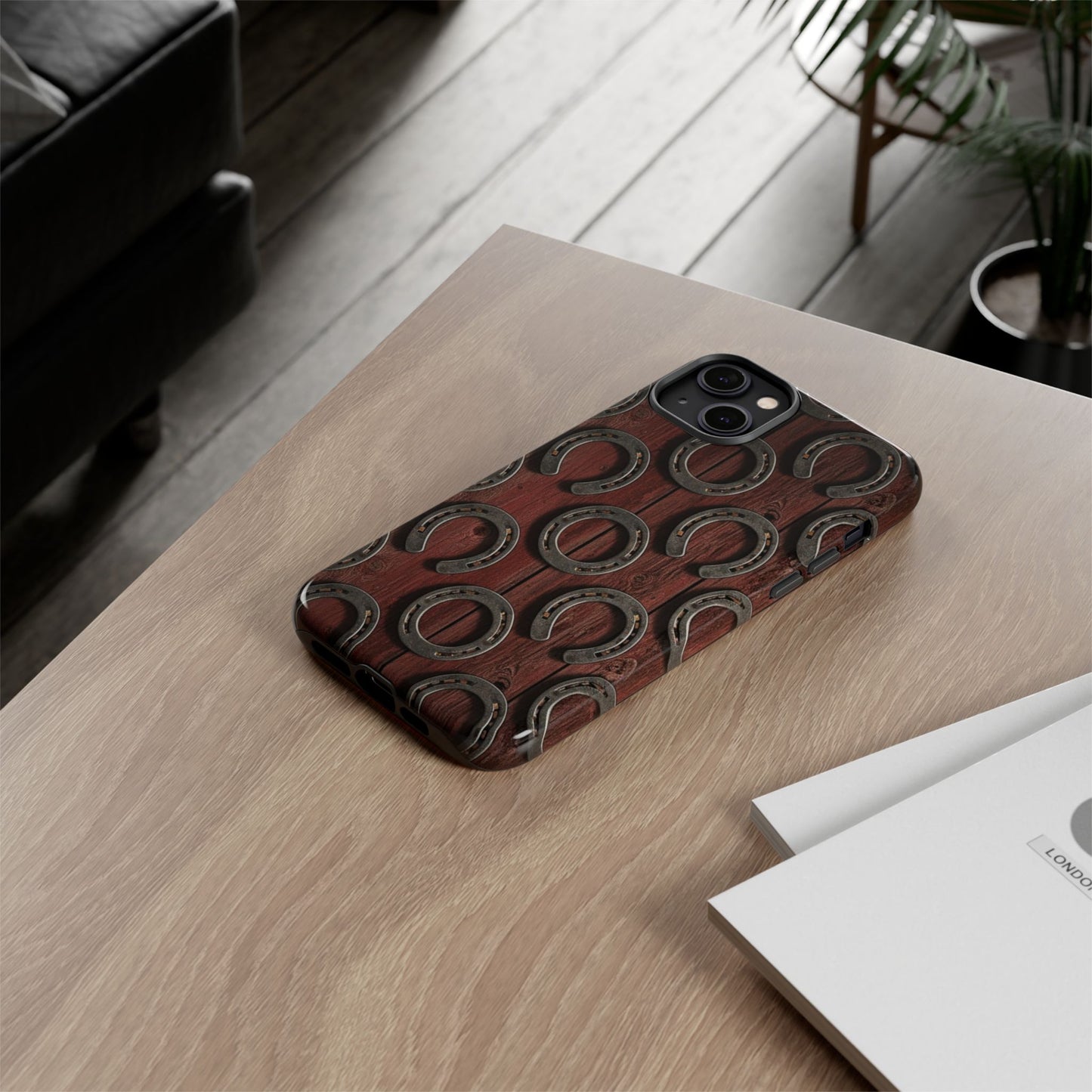 Rustic Horseshoe Western Phone Case – Cowboy Country Ranch Tough Case