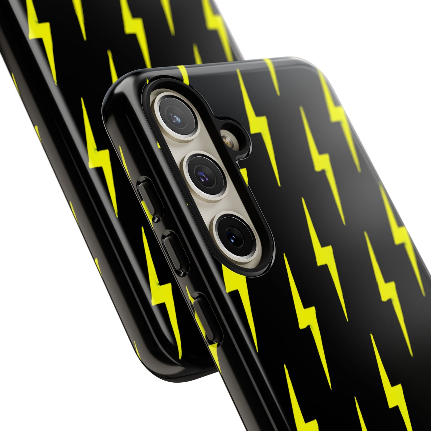 Yellow Lightning Bolt Tough Phone Case | Bold Electric Pattern Case for Iphone, Samsung Galaxy and Pixel