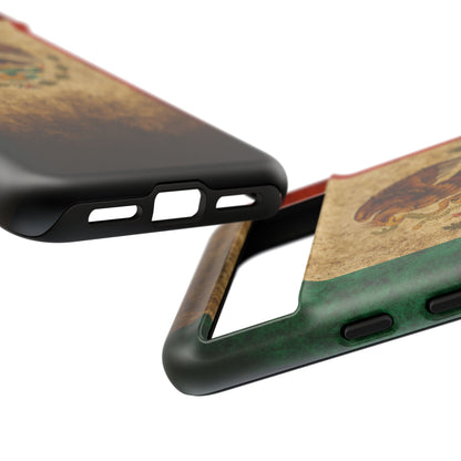 Vintage Mexico Flag Phone Case – Mexican Pride Grunge Flag Aesthetic Tough Case