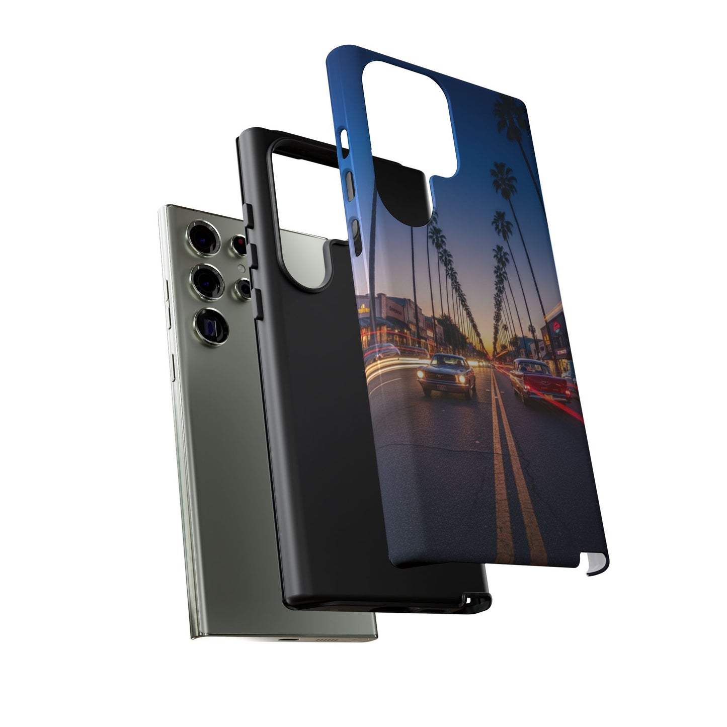 LA Sunset Boulevard Phone Case | Palm Tree Sunset Aesthetic | City Night Tough Case