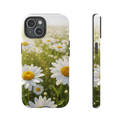 Daisy Phone Case – Floral Spring Field Tough Protective Case (iPhone, Samsung, Pixel)