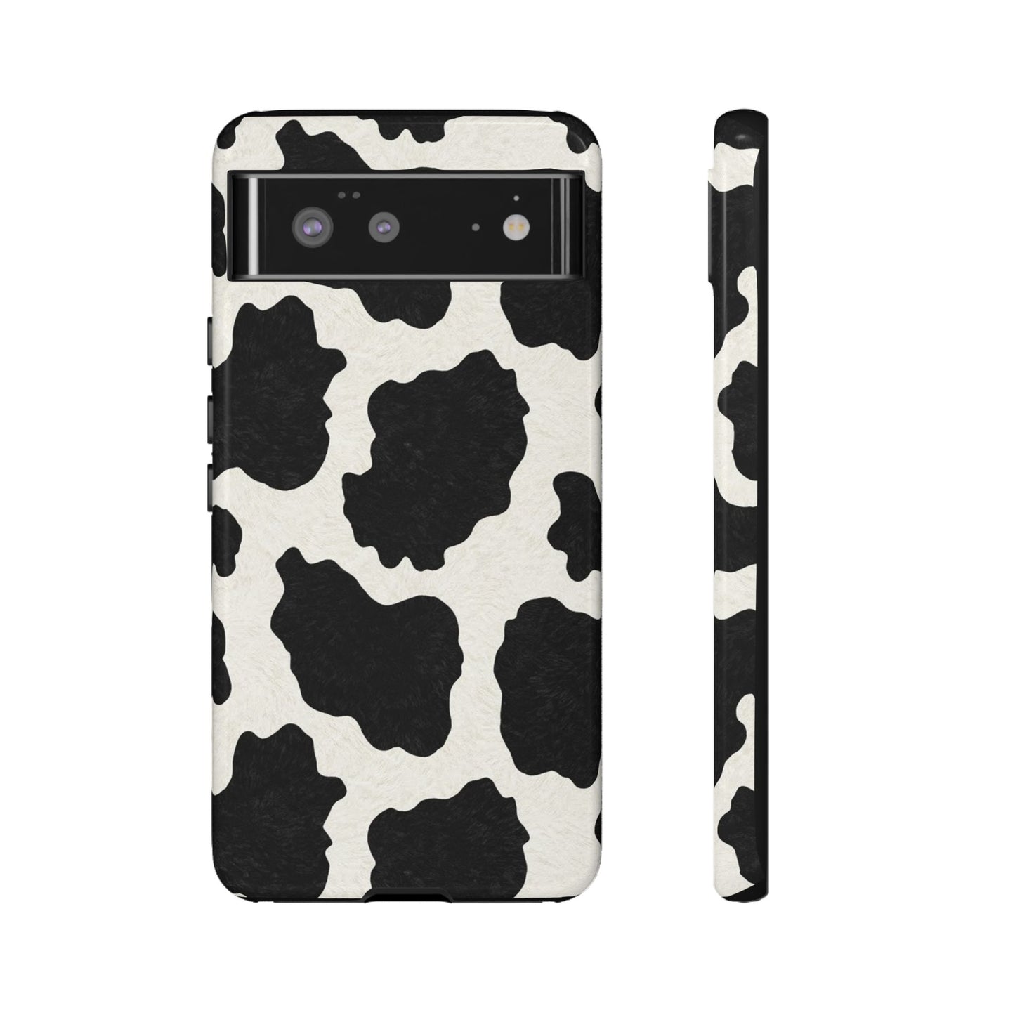 Black & White Cow Print Phone Case | Aesthetic Tough Protective Case