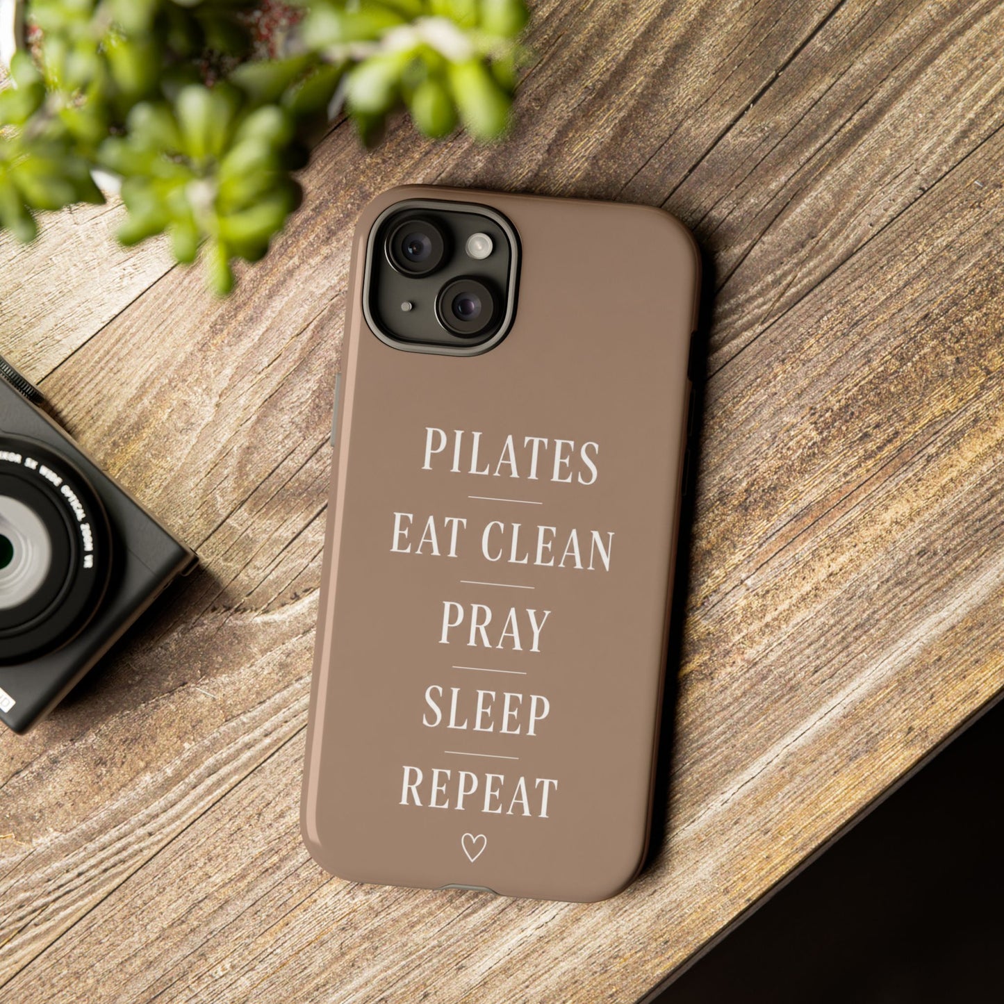 Pilates Phone Case | Eat Clean Pray Sleep Repeat Aesthetic | Wellness Girl Gift