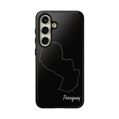 Paraguay Outline Phone Case – Minimal Country Map Tough Case (iPhone, Samsung, Pixel)