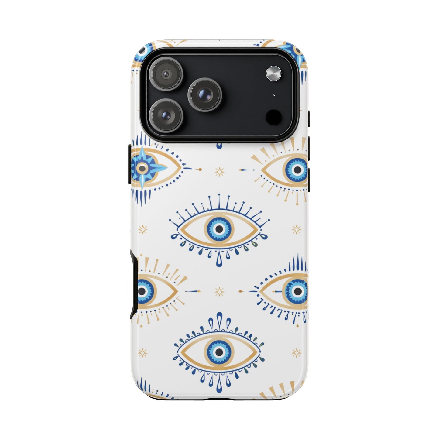 Blue Evil Eye Phone Case – Protective Slim Shockproof Cover for Iphone, Samsung Galaxy and Pixel