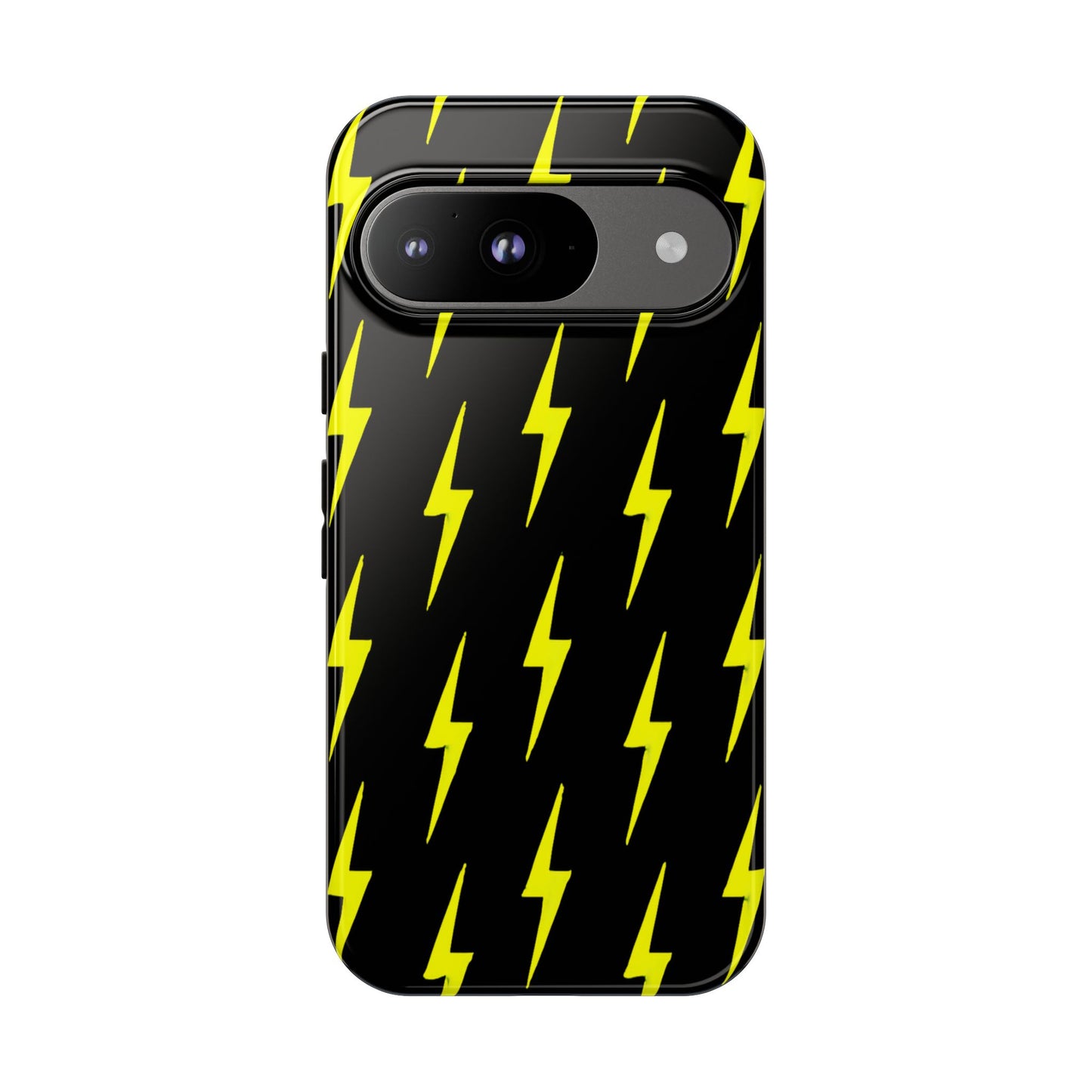 Yellow Lightning Bolt Tough Phone Case | Bold Electric Pattern Case for Iphone, Samsung Galaxy and Pixel