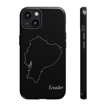 Ecuador Outline Phone Case – Minimal Country Map Tough Case (iPhone, Samsung, Pixel)