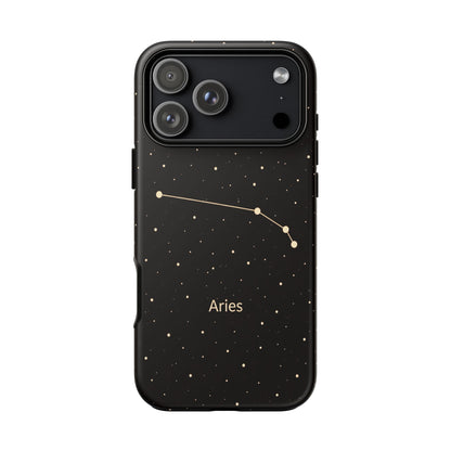 Aries Zodiac Constellation Phone Case – Luxe Gold Celestial Cover