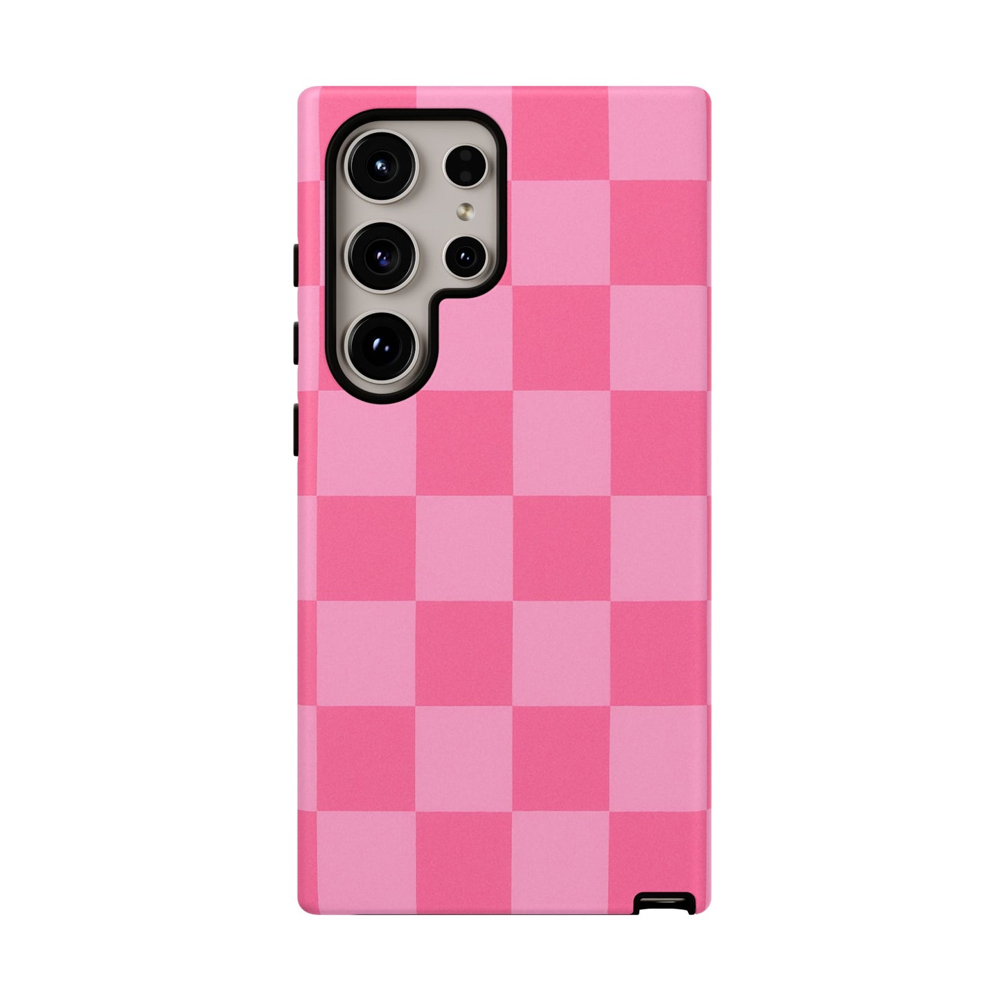 Pink Checkerboard Phone Case | Cute Aesthetic Checkered iPhone & Samsung Tough Case