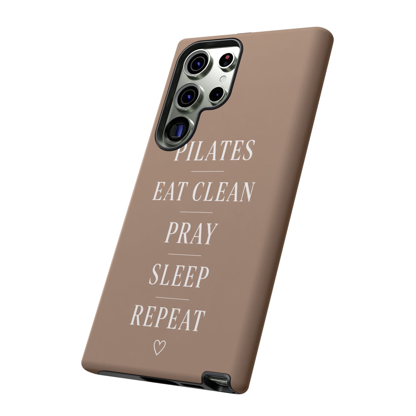 Pilates Phone Case | Eat Clean Pray Sleep Repeat Aesthetic | Wellness Girl Gift