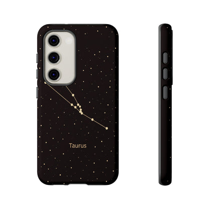 Taurus Zodiac Constellation Phone Case – Luxe Gold Celestial Cover