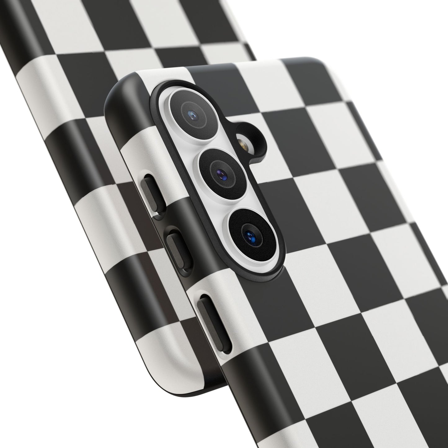 Black & White Checkerboard Phone Case – Classic Aesthetic Tough Protective Case for Iphone, Samsung Galaxy and Pixel