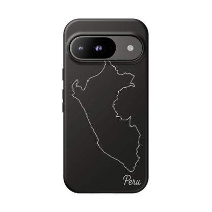 Peru Outline Phone Case – Minimal Country Map Tough Case (iPhone, Samsung, Pixel)
