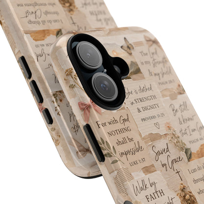 Christian Bible Verse Phone Case | Faith Scripture Aesthetic Floral Christian Case