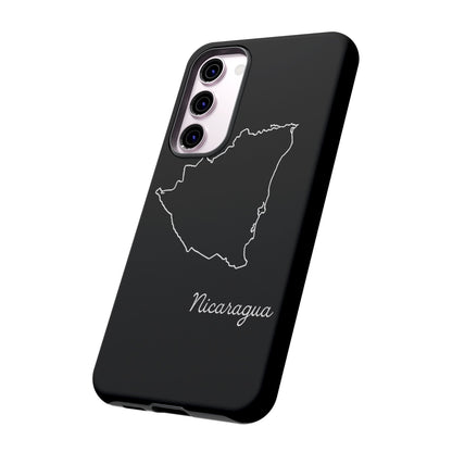 Nicaragua Outline Phone Case – Minimal Country Map Tough Case (iPhone, Samsung, Pixel)