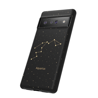 Aquarius Zodiac Constellation Phone Case – Luxe Gold Celestial Cover
