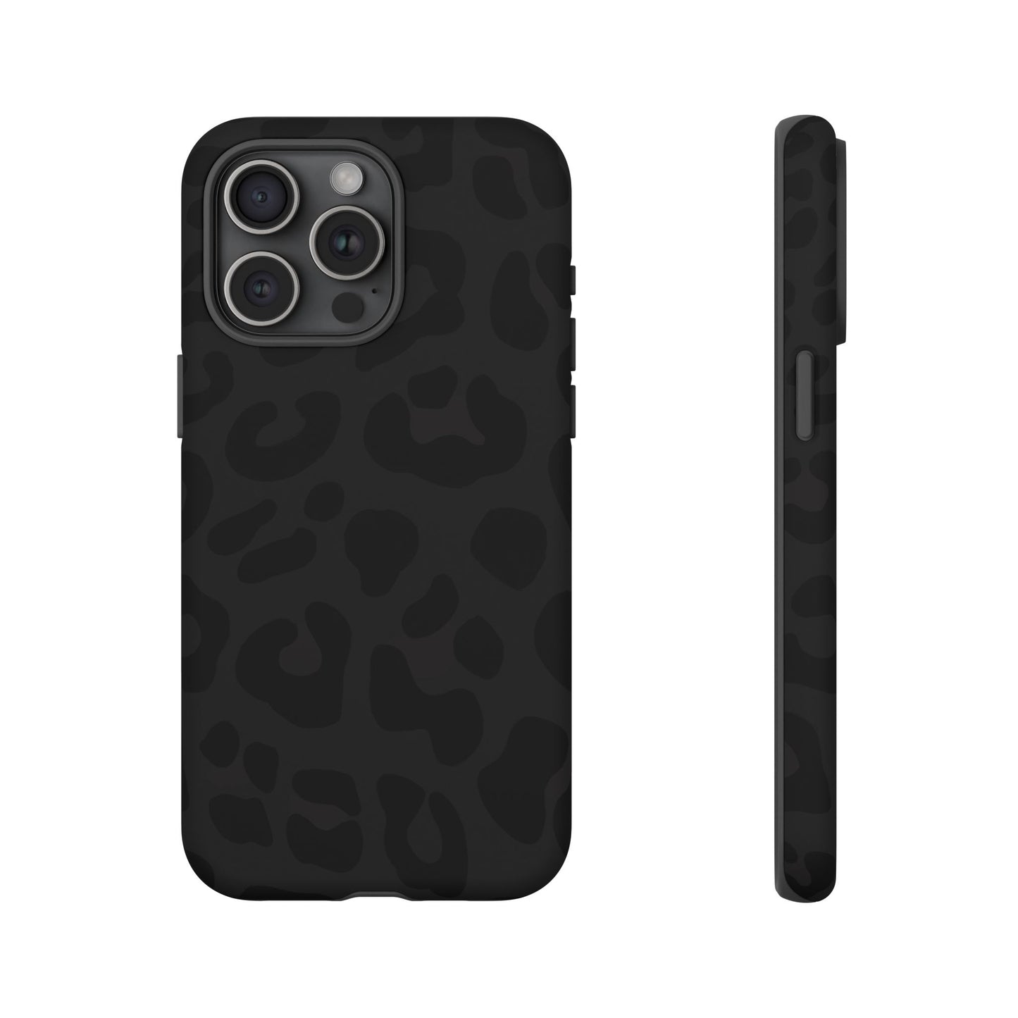 Black Leopard Phone Case | Matte & Glossy Tough Protective iPhone Case