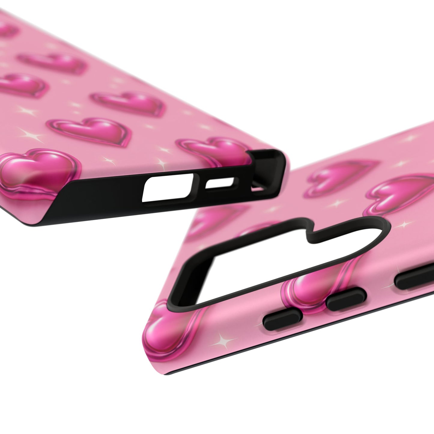 Pink Heart Pattern Phone Case | Tough Protective Case for Iphone, Samsung Galaxy and Pixel