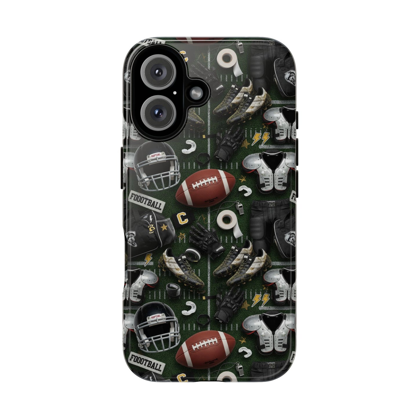 Football Pattern Phone Case – Sports Fan Tough Protective Game Day Case
