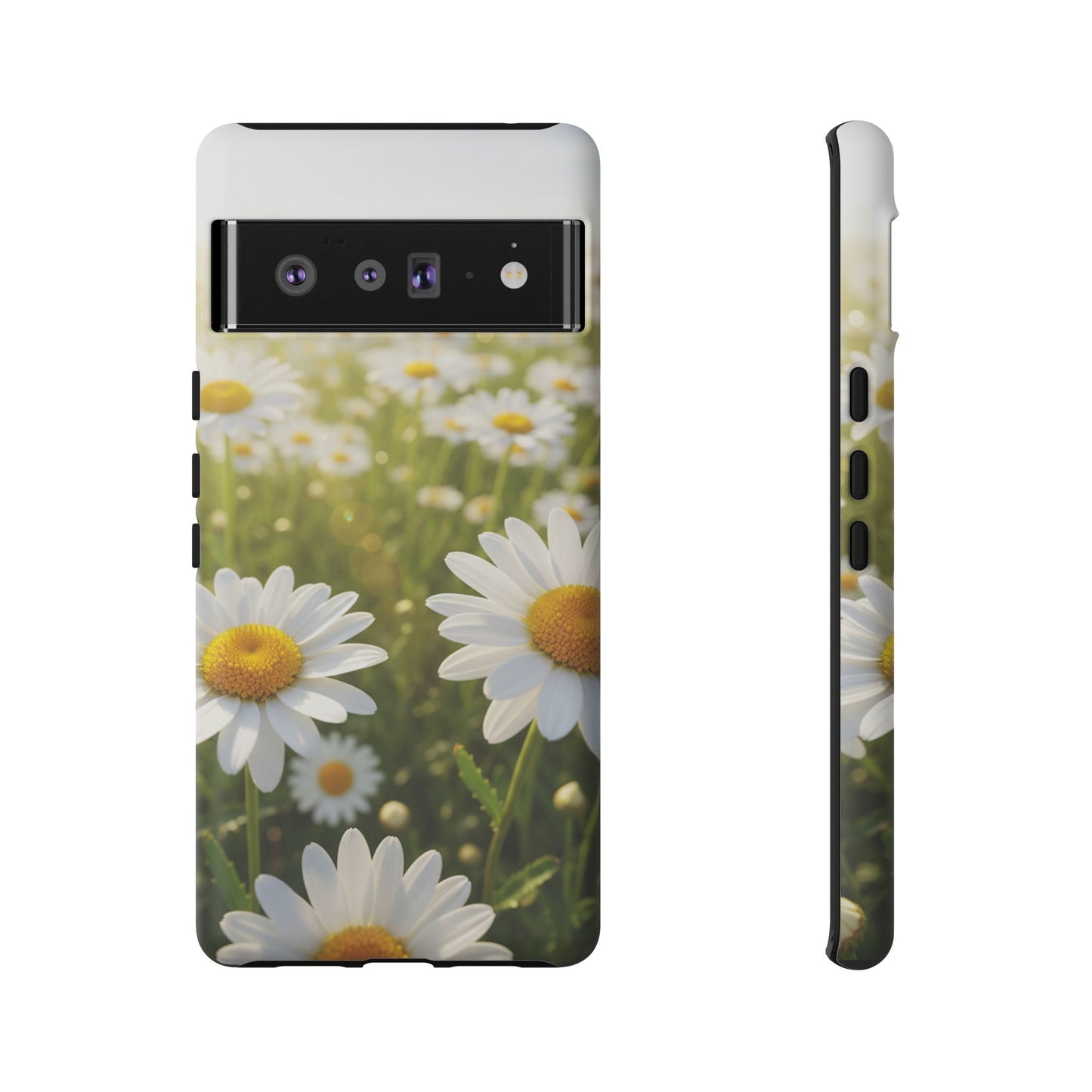 Daisy Phone Case – Floral Spring Field Tough Protective Case (iPhone, Samsung, Pixel)
