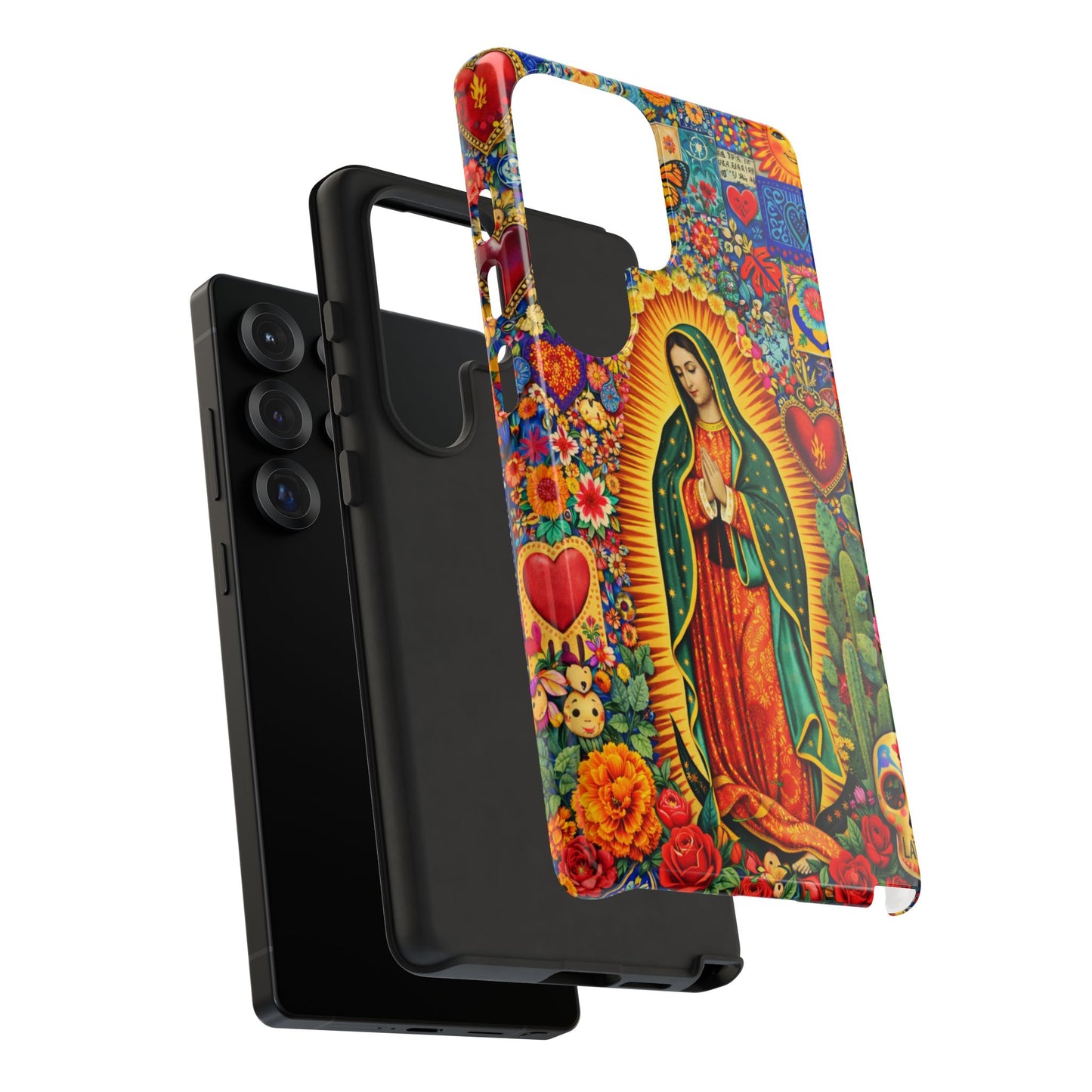 Virgin Mary Guadalupe Phone Case Mexican Folk Art Tough Cover iPhone Samsung