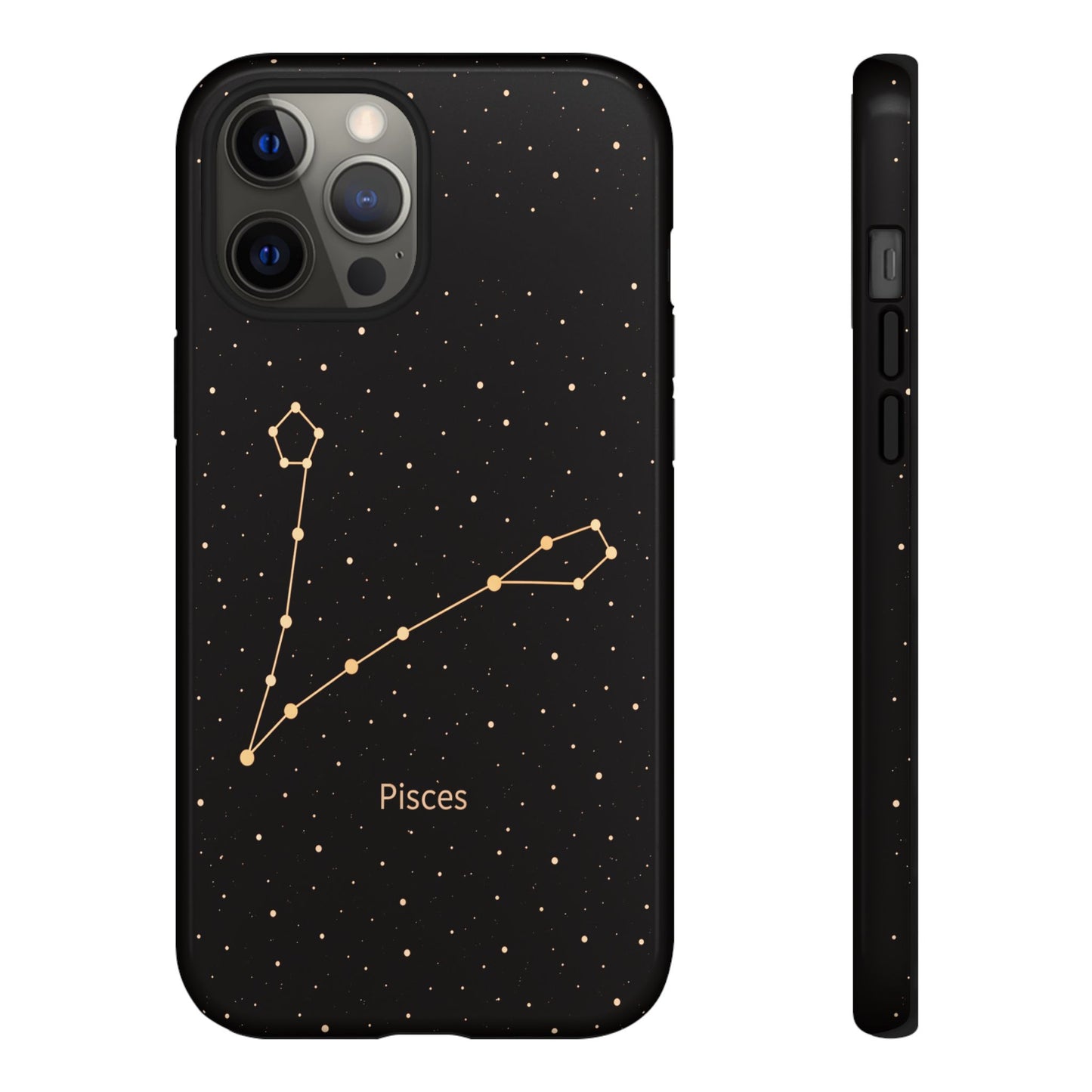 Pisces Zodiac Constellation Phone Case – Luxe Gold Celestial Cover