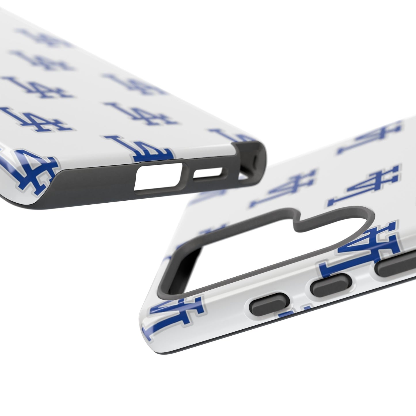Blue LA Monogram Pattern Phone Case | Minimal Baseball Inspired Tough Cover