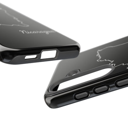 Nicaragua Outline Phone Case – Minimal Country Map Tough Case (iPhone, Samsung, Pixel)
