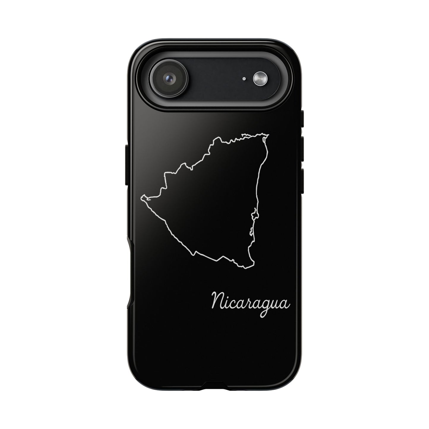 Nicaragua Outline Phone Case – Minimal Country Map Tough Case (iPhone, Samsung, Pixel)
