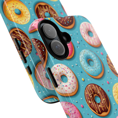 Cute Donut Pattern Phone Case – Colorful Sprinkles Dessert Design for Iphone, Samsung Galaxy and Pixel