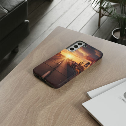 Route 66 Sunset Desert Highway Phone Case – Road Trip Travel Aesthetic Tough Case