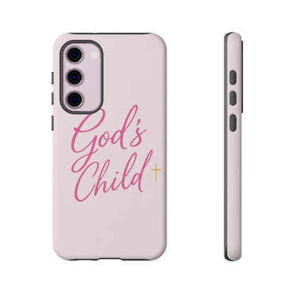 Gods Child Phone Case Christian Pink Aesthetic Tough iPhone Case