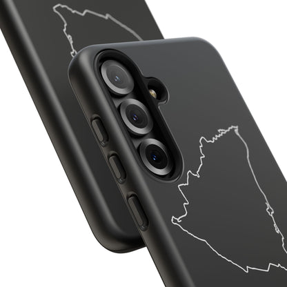 Nicaragua Outline Phone Case – Minimal Country Map Tough Case (iPhone, Samsung, Pixel)