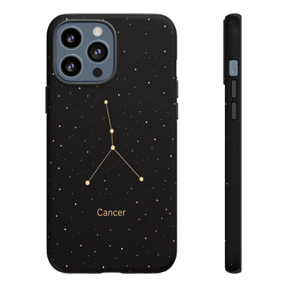 Cancer Zodiac Constellation Phone Case – Luxe Gold Celestial Cover