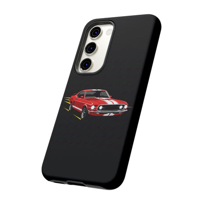 Red Muscle Car Phone Case – Classic Car Racing Tough Protective Case