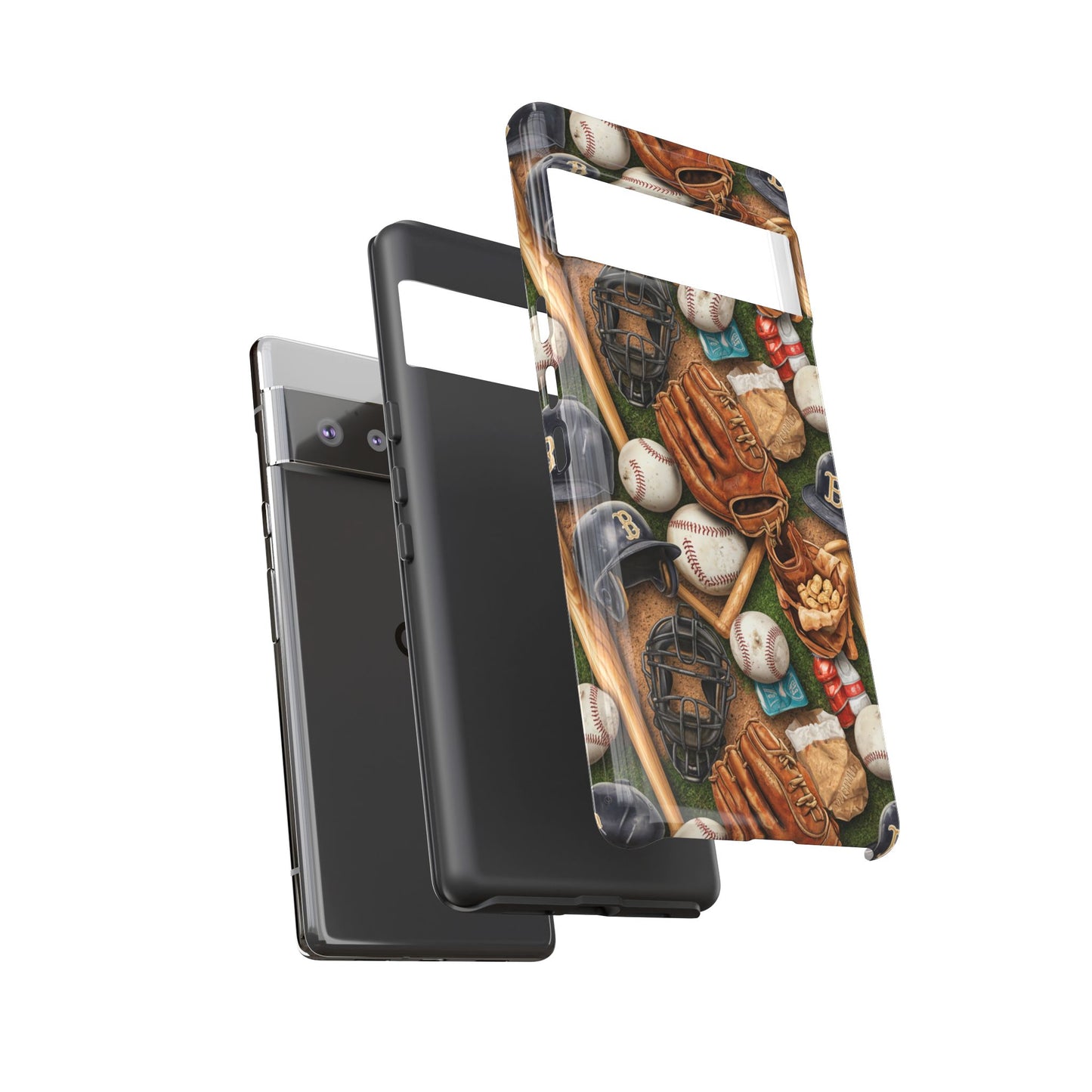 Baseball Gear Collage Phone Case – Vintage Baseball Equipment Sports Tough Case
