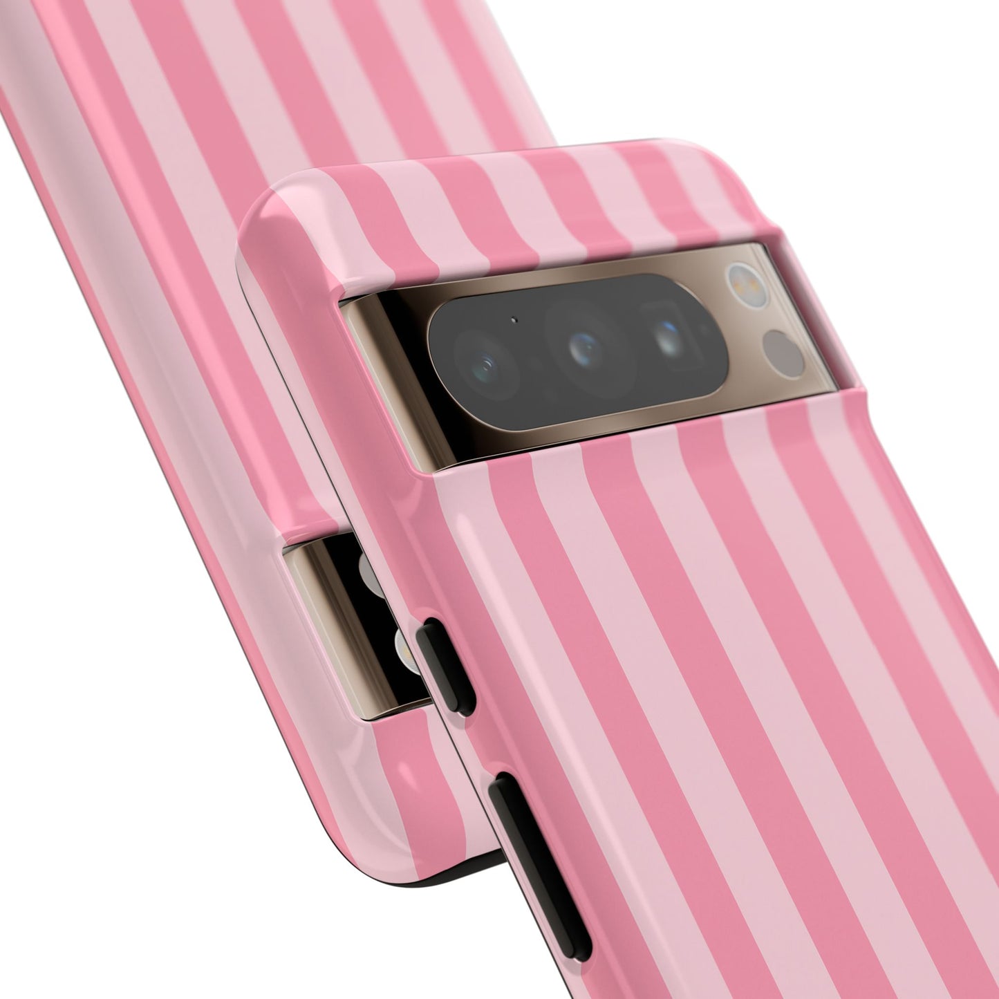 Pink Stripe Phone Case – Pastel Coquette Aesthetic Tough Protective Case