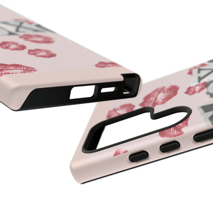 XOXO Kiss Print Phone Case | Coquette Valentine Aesthetic | Cute Pink Lipstick Kiss Tough Case for iPhone & Samsung