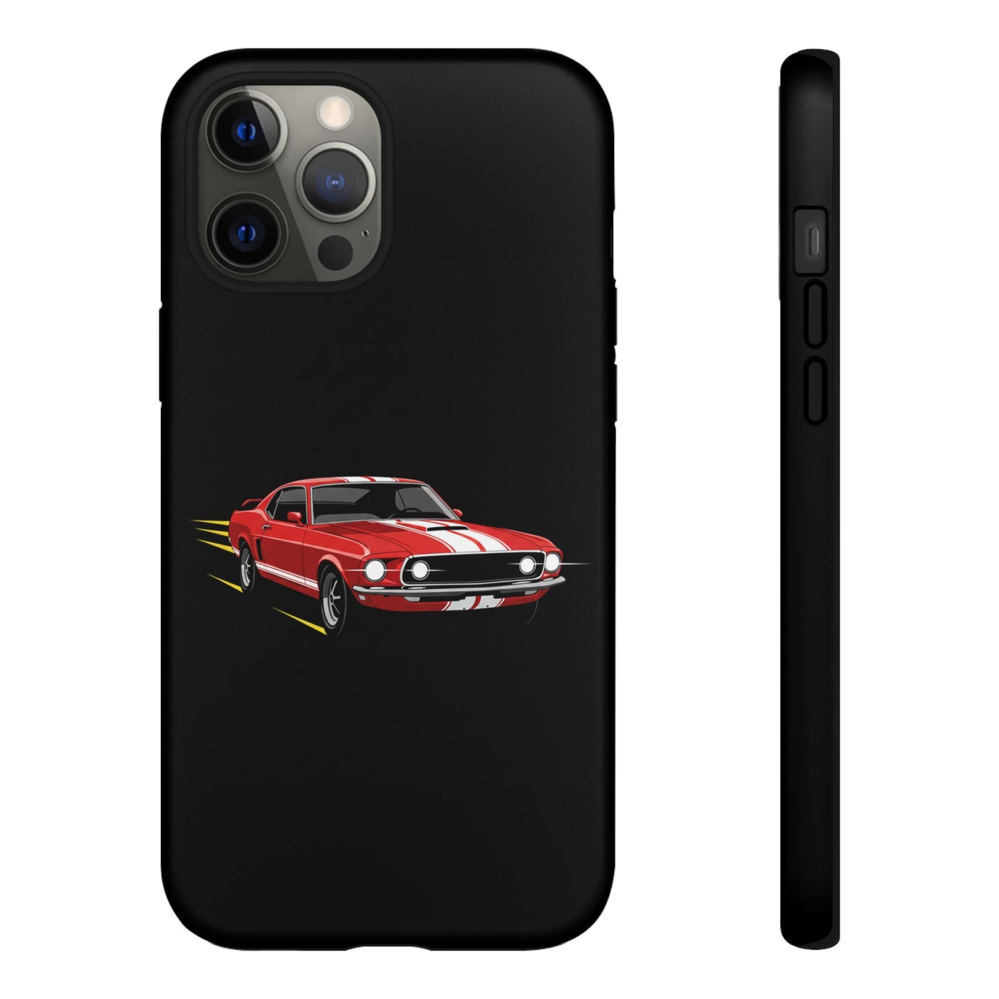 Red Muscle Car Phone Case – Classic Car Racing Tough Protective Case