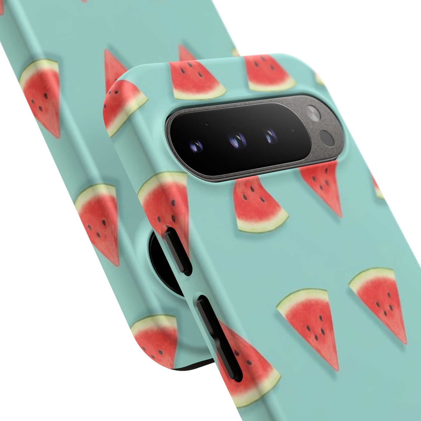 Watermelon Phone Case – Pastel Blue Summer Fruit Tough Case (iPhone, Samsung, Pixel)
