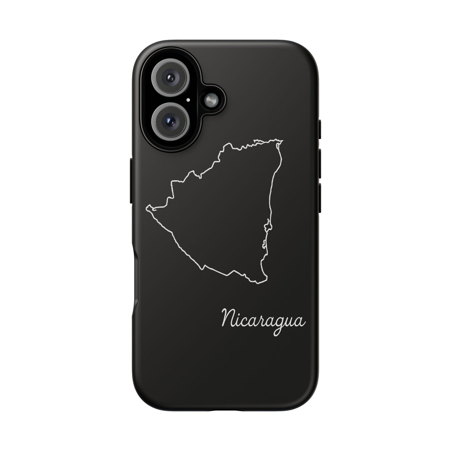 Nicaragua Outline Phone Case – Minimal Country Map Tough Case (iPhone, Samsung, Pixel)