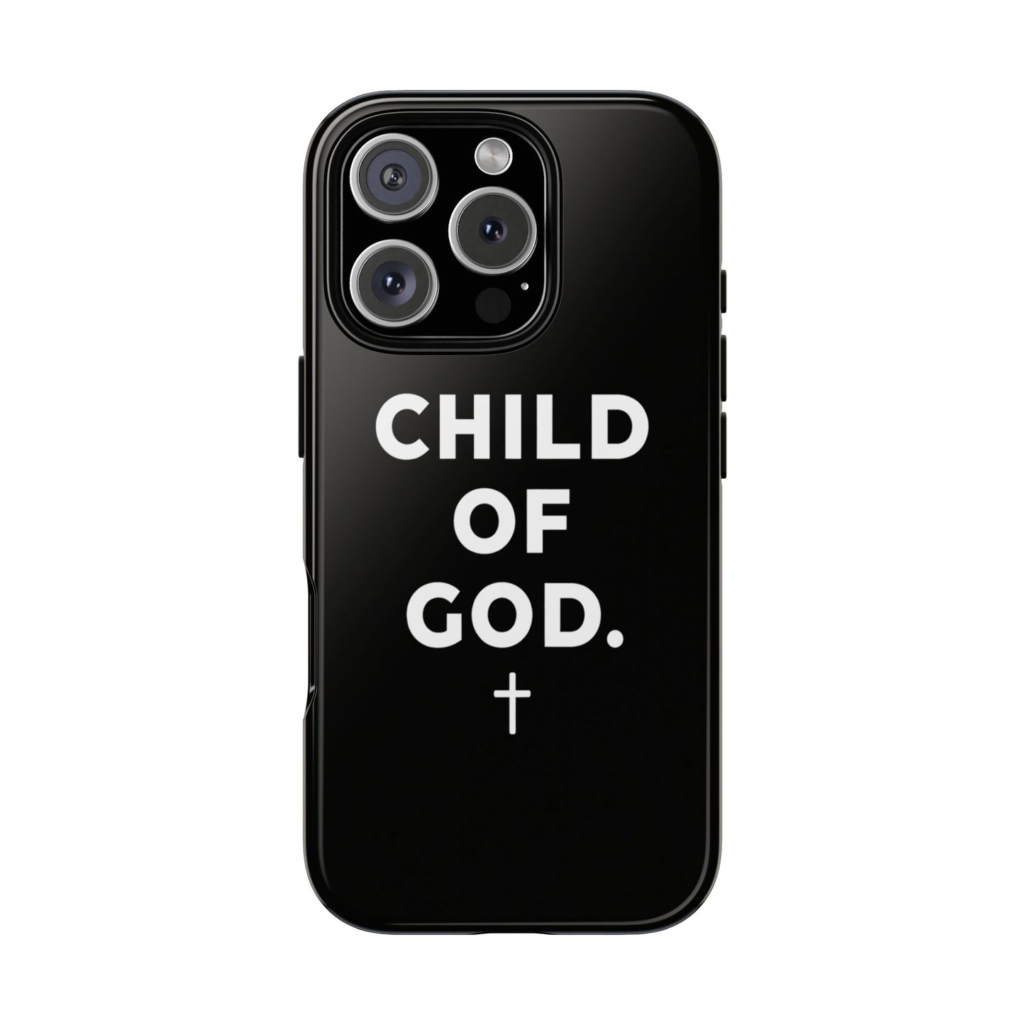 Child of God Phone Case Christian Black Aesthetic Cross Tough Cover